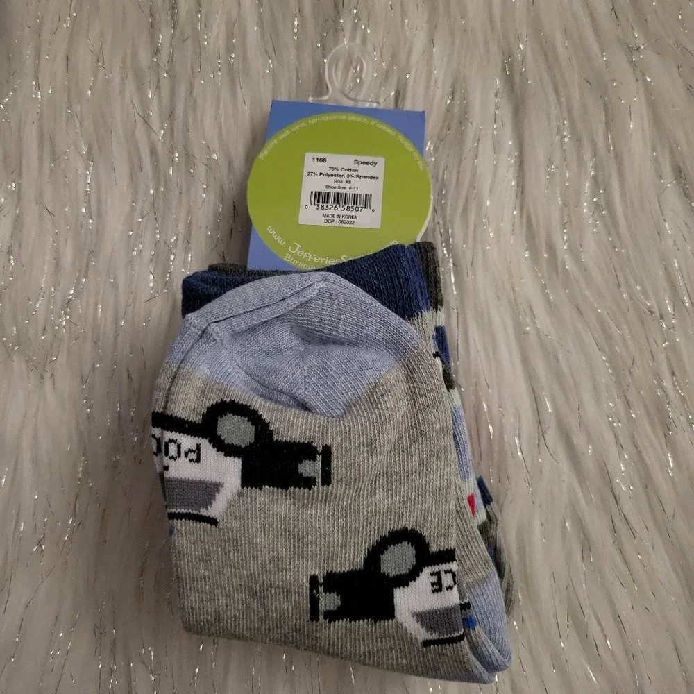 Jeffries Boys Fire Truck/Police Car Socks